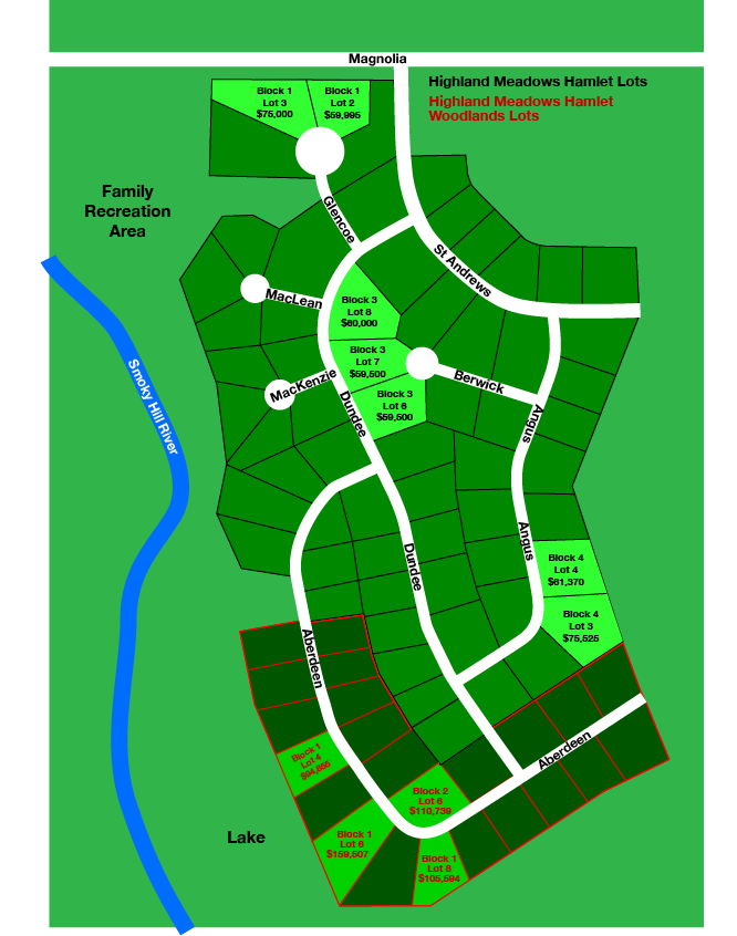 Lot Map Highland Meadows Hamlet